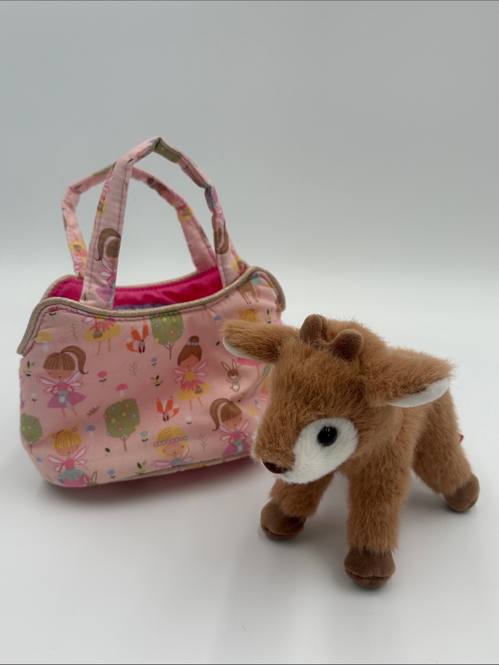 Douglas Sassy Pet Saks Reindeer Plush Purse Toy Fairy Bag